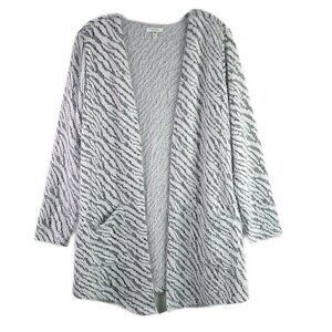 Maurices - Grey/White Soft Animal Print Sweater - Size 0X